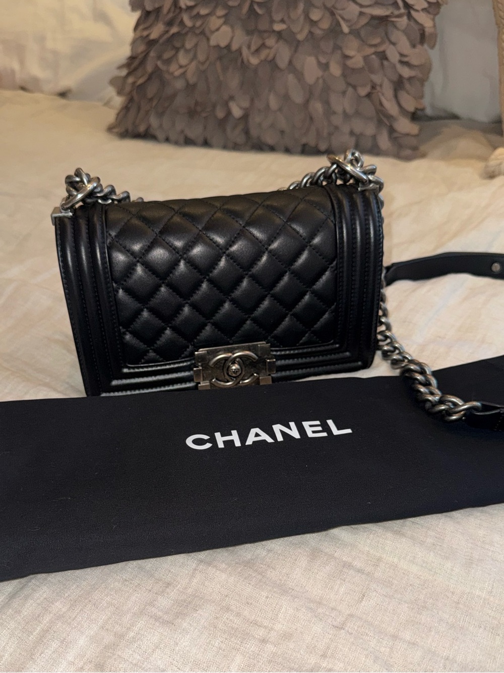 CHANEL Small Boy with silver hardware